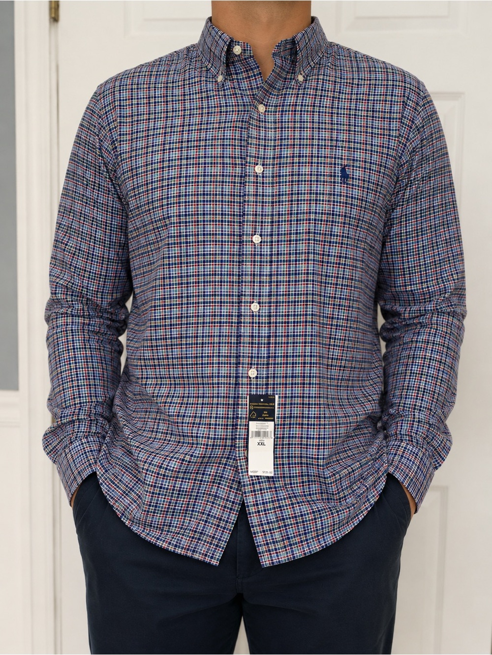 Ralph Lauren Men’s Classic Fit Plaid Button-Down Shirt – XXL – NWT